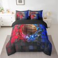 thumbnail image 2 of Erosebridal 3D basketball Bedding Queen Size, Sport Player Bedding Sets Queen Size, Square Geometry Decor, 7pcs, 2 of 5