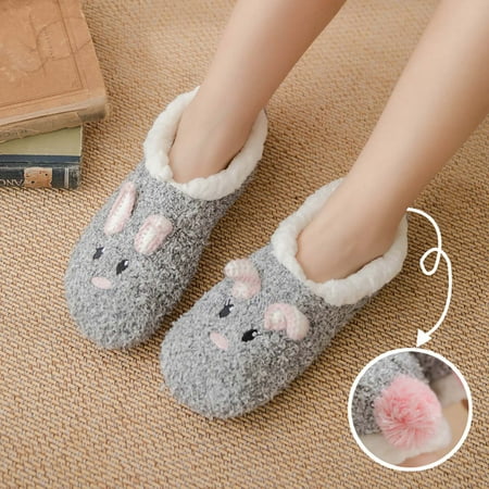 

6 pair Women s Cartoon Floor Socks Thicken Warm Non-slip Sleeping Socks Slippers Socks Color Random