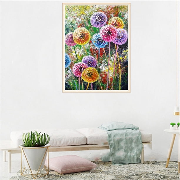 DIY 5D Diamond Painting S10097 Diente de león 40x30 Full Drill Crystal TFixol pintura de diamantes