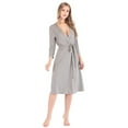 thumbnail image 1 of Women Robes Sleepdress Bathrobe Knee Length Soft Sleepwear Ladies Loungewear, 1 of 8