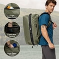 thumbnail image 4 of Bolsa de lona impermeable MIER 60L con tapa enrollable y correas ajustables, 4 of 8