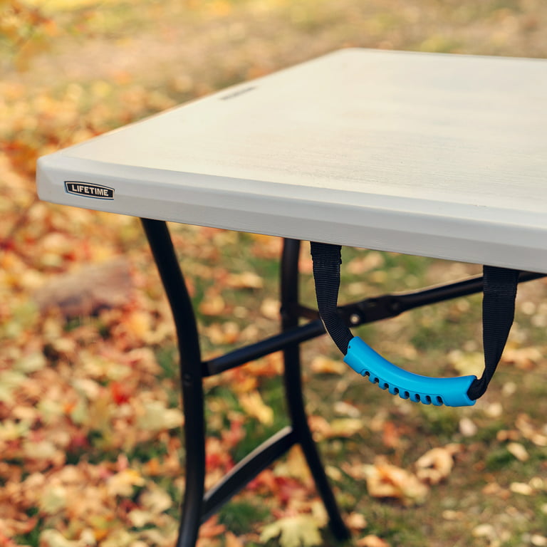 Lifetime 5 Foot Fold-in-Half Camping Folding Table, Indoor/Outdoor, Pumice  (280875)