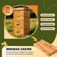 thumbnail image 2 of 10-Frame Langstroth Beehive Dipped in 100% Beeswax, Complete Bee Hives and Supplies Starter Kit Includes 2 Deep Hive Bee Box and 2 Bee Hive Super with Beehive Frames and Foundation, 2 of 6