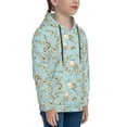 thumbnail image 3 of Picia Cute Honeybees Pattern Youth Hoodie - Warm Pullover Sweatshirt with Kangaroo Pocket, Ideal for Boys and Girls-Medium, 3 of 6
