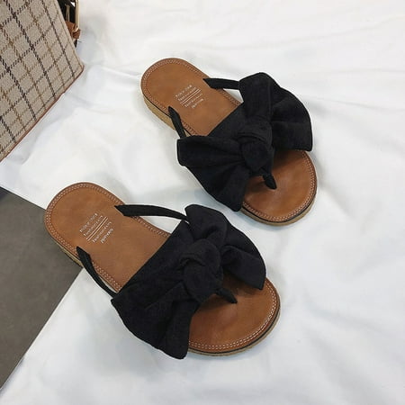 

Summer Daily Flip-Flops Leisure Beach Bow Women s Flat Slippers