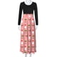 thumbnail image 5 of Vestidos de Navidad Para Mujer Estampado de Manga Larga Cuello Redondo Vestido Largo Playa Casual Maxi Sundress Odeerbi ODB202955, 5 of 6