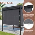 thumbnail image 4 of Vicllax Outdoor Patio Blinds Sun Shades Spring Roller Shade with Valance for Patio, Gray, 8'Wx8'H, 4 of 9