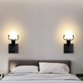 thumbnail image 3 of Aplique de pared LED para interiores, lámpara de pared moderna, lámpara de metal vintage E27 para sala de estar, dormitorio, pasillo, escalera, camino, 3 of 5