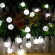 thumbnail image 5 of Luces solares de cadena, bolas de cristal redondas LED impermeables para decoración de exteriores Blanco 6.5m 30 Bombillas, 5 of 9