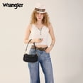 thumbnail image 6 of Wrangler Women Vintage Shoulder Bag Crossbody Hobo Purse with 2 Detachable Straps, Black, 6 of 7