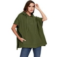 thumbnail image 4 of Sweat à Capuche Oversize à Manches Courtes pour Femmes avec Fentes Latérales, 4 of 5