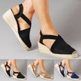 thumbnail image 3 of Dakaela Womens Wedge Sandals Espadrilles Closed Toe Platform Shoes Summer Casual Sandal Size 7-10, 3 of 5