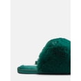 thumbnail image 4 of Joyspun Women’s Faux Fur Puff Scuff Slippers, 4 of 6