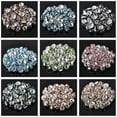 thumbnail image 2 of U8MO 100pcs 6mm Wholesale Crystal Metal & Rhinestones Rondelle Loose Spacer Beads-#13 Lake Blue, 2 of 4