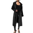 thumbnail image 2 of Women Denim Long Coat Buttons Classic Denim Collared Jacket, 2 of 4