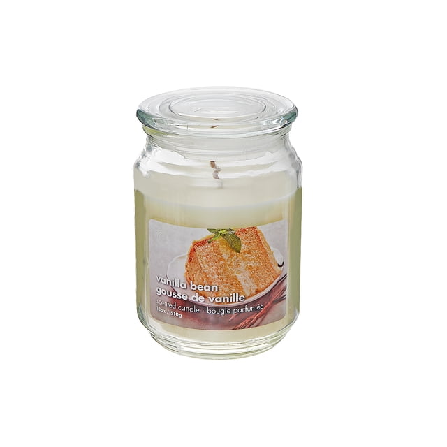 18 Oz Scented Jar With Glass Lid (Vanilla Bean)