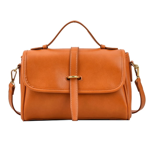 Bolsos cruzados para mujer: bolso de viaje con múltiples bolsillos y bandolera marrón:;:;