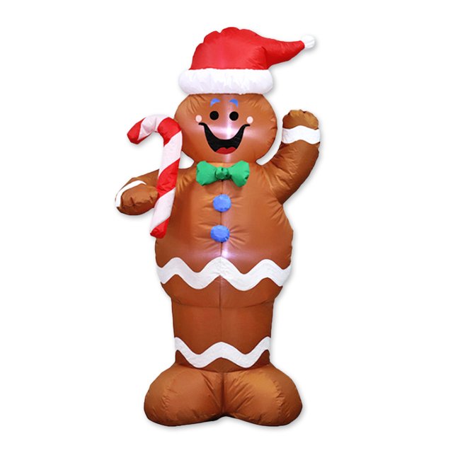 Bearachild Patio inflable con luz de Navidad, decoración de vacaciones al aire libre, adorno DIY de pie, suministros para inauguración de la casa, enchufe Kits de decoración para fiestas Bearachild HA010253-00B