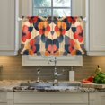thumbnail image 2 of Yayeee Kitchen Curtains Tier Pair Light Filtering 27"x36" Rod Pocket Short Cafe Window Panel, Flowers Pattern, 2 of 7