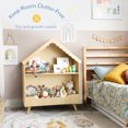 thumbnail image 3 of Curipeer 2-Tier Kids Bookshelf, Toy Storage Organizer with Motion-Activated Light, Natural Wood, 3 of 8