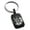 Black, variant on Stainless Steel Mayan Hunab Ku Rune Engraved Small Rectangle Dog Tag Charm Keychain Keyring