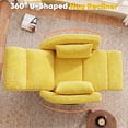 thumbnail image 6 of Homall 360° Power Swivel Recliner High Back Adult Rocker Recliner Chair with 2 Pillows for Nursing Expectant Mothers,Corduroy Yellow, 6 of 8