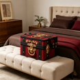 thumbnail image 6 of Cififendec Christmas Vintage Treasure Chest Storage Bin, 16.54"×11.81", Fabric Organizer with Pirate Trunk Print for Clothing Storing and Toy Space Arranging, 6 of 6