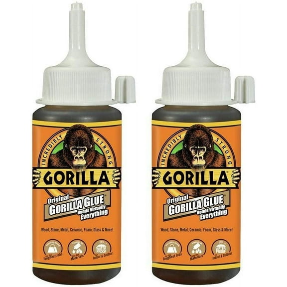 Gorilla 5002401-2 Original Glue (2 Pack), 4 oz, Brown