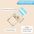 thumbnail image 3 of shiyou-Retractable Badge Holder, Cute Print Pattern Belt Clip Badge Reel with Keychain, Name Tag Work Vertical Id Card Protector for Nurse Medical Teacher Student (Beach Starfish), 3 of 4