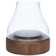 thumbnail image 4 of Northlight Hurricane Glass Candle Holder with Wooden Base - 10.25" - Clear, 4 of 7
