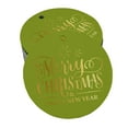 thumbnail image 1 of Inkdotpot Pack Of 100 Merry Christmas & Happy New Year Text Favor Paper Tags Craft Real Gold Foil Hang Tags, 1 of 6