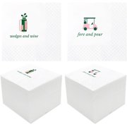 20pcs Funny Golf Cocktail Napkins (Wedges And Wine & Fore And Pour) 5"x5"