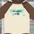 thumbnail image 4 of Inktastic Adventure Awaits Teal World Map Boys or Girls Long Sleeve Baby Bodysuit, 4 of 5