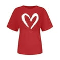 thumbnail image 2 of Xuyuer Women's Lover Printed T-shirt Round Neck Short Sleeved Top, 2 of 5
