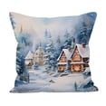 thumbnail image 1 of Funda de almohada navideña de invierno para el hogar, sala de estar, sofá, decoración de funda de almohada con borde, decoración de cabecera de cama, funda de cojín, 1 of 3