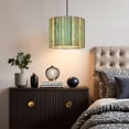 thumbnail image 5 of Linen Drum Lampshades Blue Distressed Wood Grain Vertical Wood Grain Distressed 13"x13"x10" Light Shade for Table Lamps Floor Lamps Drum Lamp Shades Lampshade Replacement Assembly Required, 5 of 8
