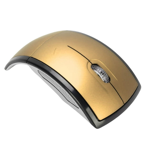 Folding Wireless Mouse, Computer Travel 2.4G Mice with Receiver, Magnetic Power Off Switch, Portable for Laptop