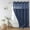 Navy Blue, variant on Shower Curtain Set with Snap-In Liner, Rustic Striped Design, Water-Repellent, Tan/Taupe, 71 in W x 74 in L