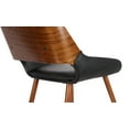 thumbnail image 4 of Panda Mid-Century Dining Chair in Walnut Finish and Black Faux Leather, 4 of 10