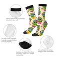 thumbnail image 3 of KLL Cute Cartoon Cactus Print Cool Socks Men's Women's Crew Socks Funny Crazy Novelty Stockings, 3 of 6