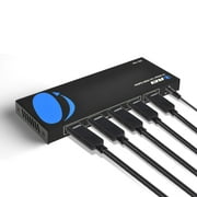 OREI HDMI Splitter 1 in 4 out with resolutions up to 4K @ 30Hz HDMI 1.4 & HDCP 1.4 Compliant, EDID management, 3D Support, and Easy Plug and Play Installation, Does not extend/Mirror Only (HD-104)