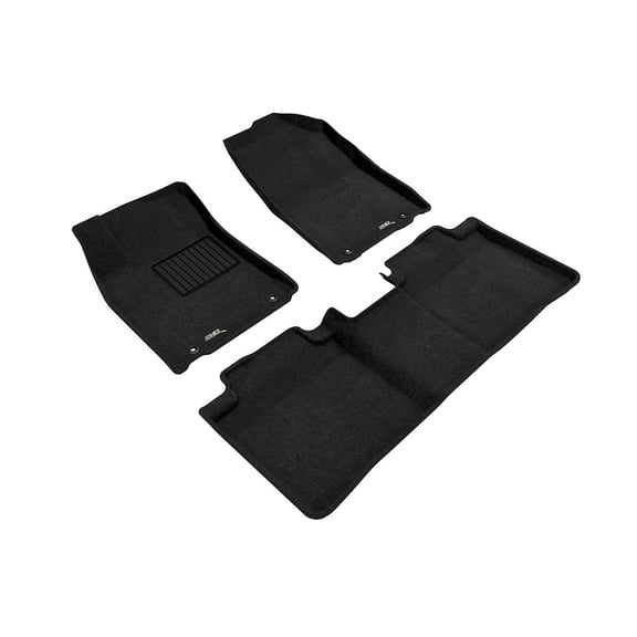 3D MAXpider Custom Fit Elegant Floor Mat (Black) for 2013-2018 Lexus ES/ES Hybrid - 1ST Row 2ND Row