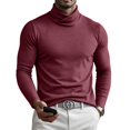 thumbnail image 2 of Mens Turtleneck Long Sleeve Shirts Thermal Pullover Tops Casual Basic Plain Undershirt, 2 of 4