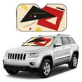 thumbnail image 3 of YFYANG Front Windshield Sun Shade, Triangular Geometric Art Foldable Car Visor for Cars, Trucks, SUVs, Small, 3 of 9