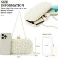 thumbnail image 2 of White Pearl Clutch Purses for Women Wedding Bride Pearl Evening Bag Party Clutch Wallet Tote Handbag, 2 of 6