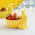 thumbnail image 2 of Large Capacity Rabbits Shape Tableware Ceramic Dessert Bowl ,Cute & Durable Bowl for Snacks, Fruits, and Desserts, 2 of 6