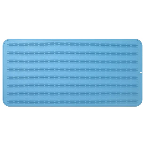 Alfombrilla de silicona para secar platos MicoYang, azul claro, 5XL, 91 x 46 cm