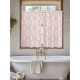 thumbnail image 4 of Pink Daisy Bathroom Window Curtain, Spring Floral Elegant Pastoral Botanical Light Filtering Coffee Kitchen Curtains, Bedroom Living Room Curtains 2 Panel 84"x45", 4 of 6