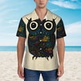 thumbnail image 6 of Picia Owl with Mandala Gentle Cotton Regular Fit Short Sleeve Casual Hawaiian Shirt for Men-3X-Large, 6 of 9