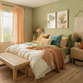 thumbnail image 6 of Topfinel Orange Teal Decorative Throw Pillows Covers ,Velvet Couch Pillows Aesthetic Living Room Decor,Peach Pink Western Cushion Case,Set of 4,20x20 Inch, 6 of 7